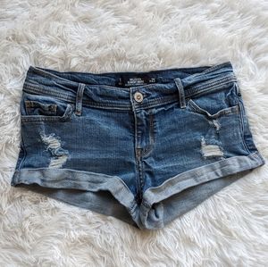 Hollister Distressed Slouchy Short Super Low Rise